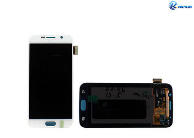 Digitador da tela de toque do Lcd do telefone móvel para o branco e o ouro da galáxia S6 G9200 de Samsung