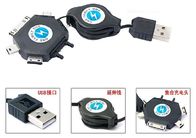 6 em 1 cabo de extensão de USB cable/USB/conector de carregamento retráteis USB cable/USB do poder
