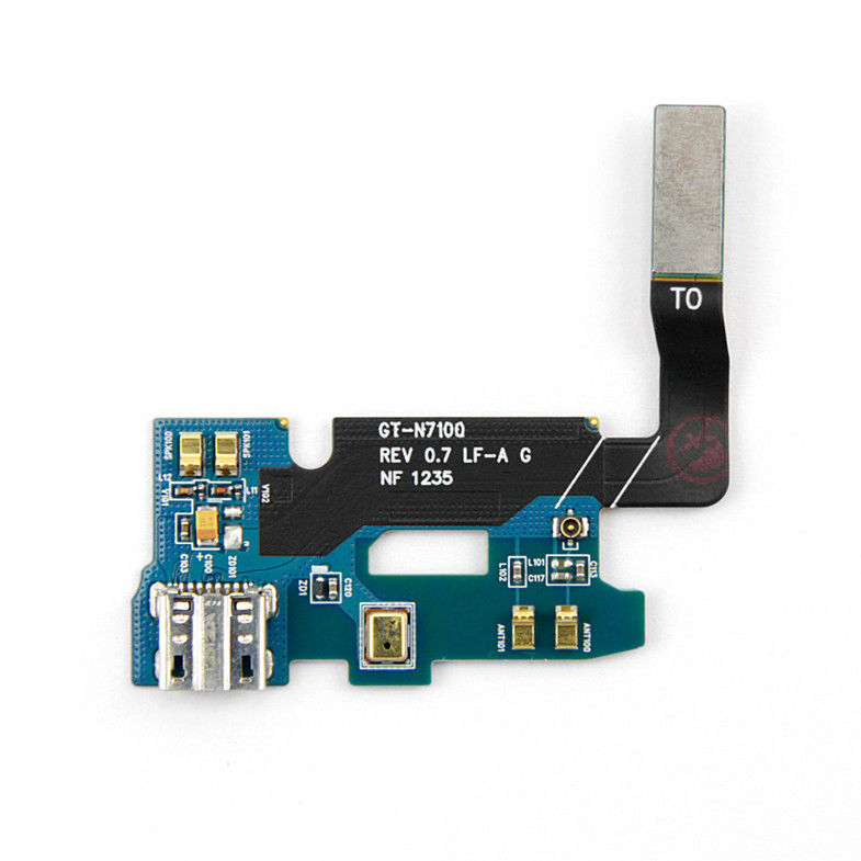 Cabo de carregamento do cabo flexível do porto do conector da doca das peças de substituição de Samsung para a nota 2 da galáxia