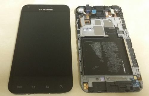 painel LCD de 800x480 Samsung com quadro para S2 i9100 LCD com preto do digitador