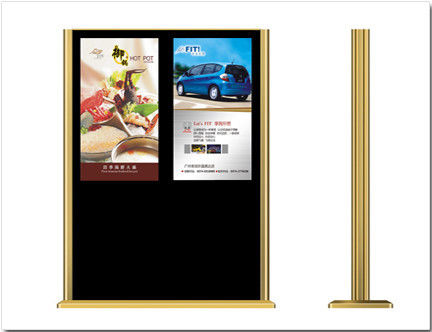 Jogador ereto livre da propaganda do Lcd do Signage de Digitas da tela dobro